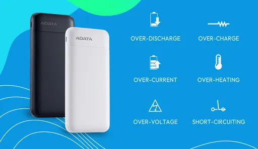 پاوربانک 10000 میلی آمپر ای دیتا 20 وات مدل Adata C100 - همت الکترونیک
