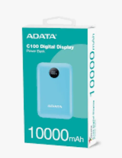 پاوربانک 10000 میلی آمپر ای دیتا 20 وات مدل Adata C100 Digital Display - همت الکترونیک