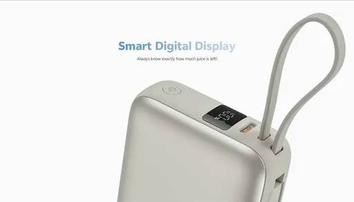 پاوربانک 10000 میلی آمپر کیو سی وای 35 وات مدل QCY PB10C - همت الکترونیک